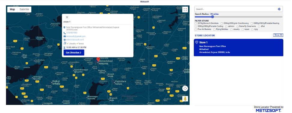 Aubergine Map Look - MSPL Store Locator