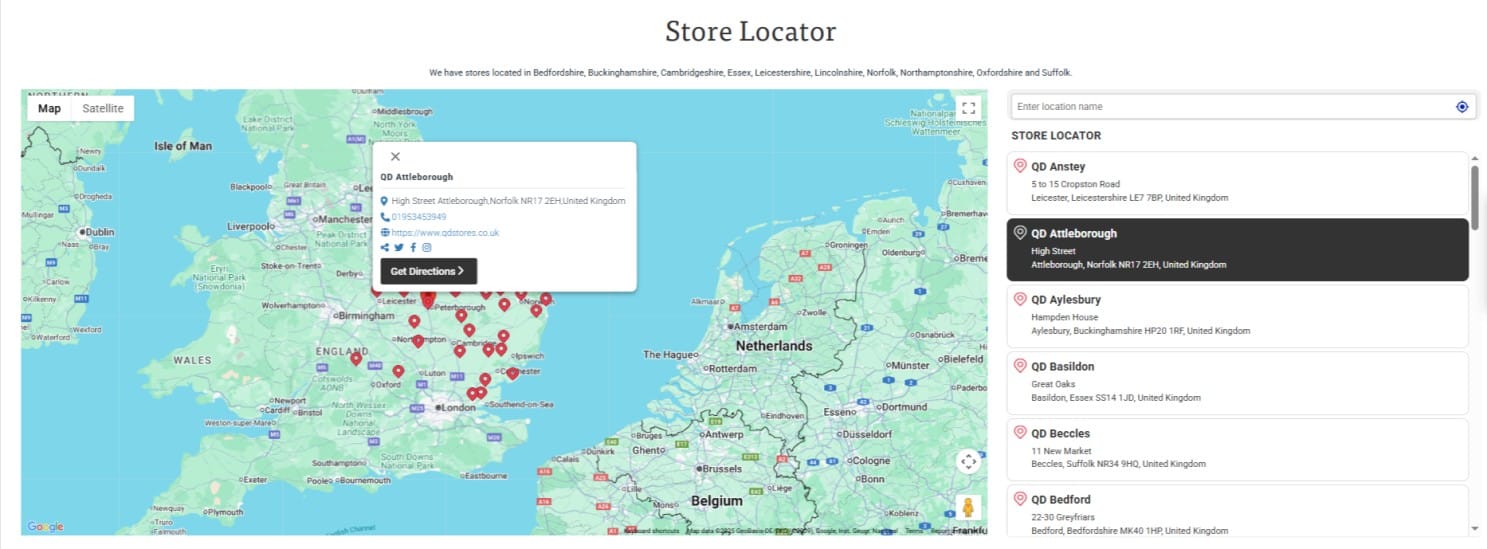 QD Stores Store Locator Demo